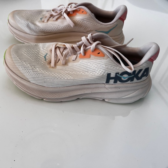 Hoka Kids Sneakers - Cream and Coral